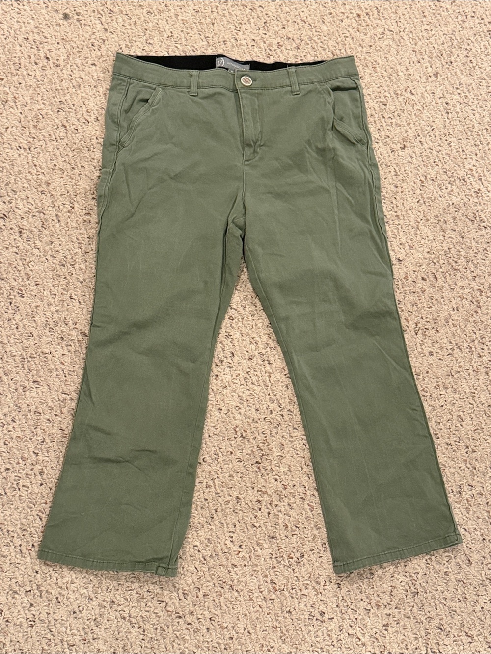 Wit & Wisdom Cropped Pants in Olive Green - size 14